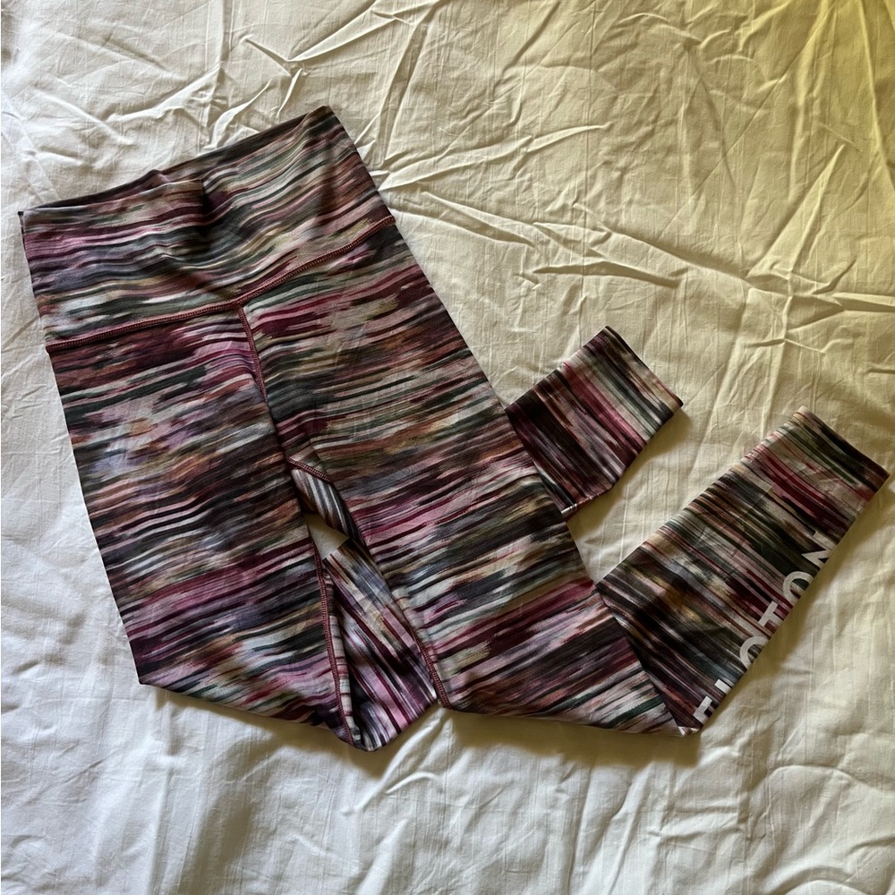 Peloton x WITH high waist stripe legging multicolor size small